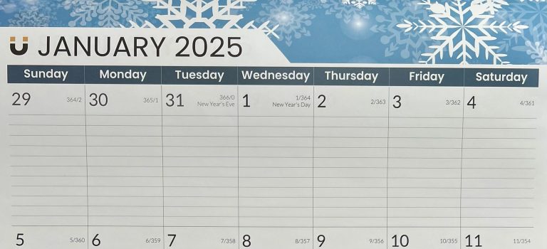 2025 Seasonal Large Calendar