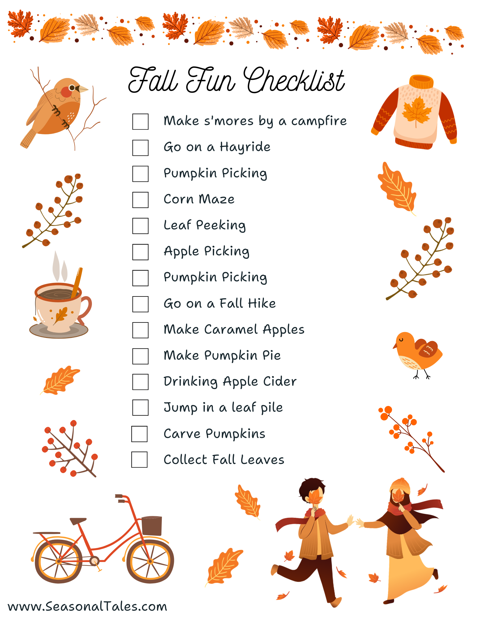 Free Fall Printables